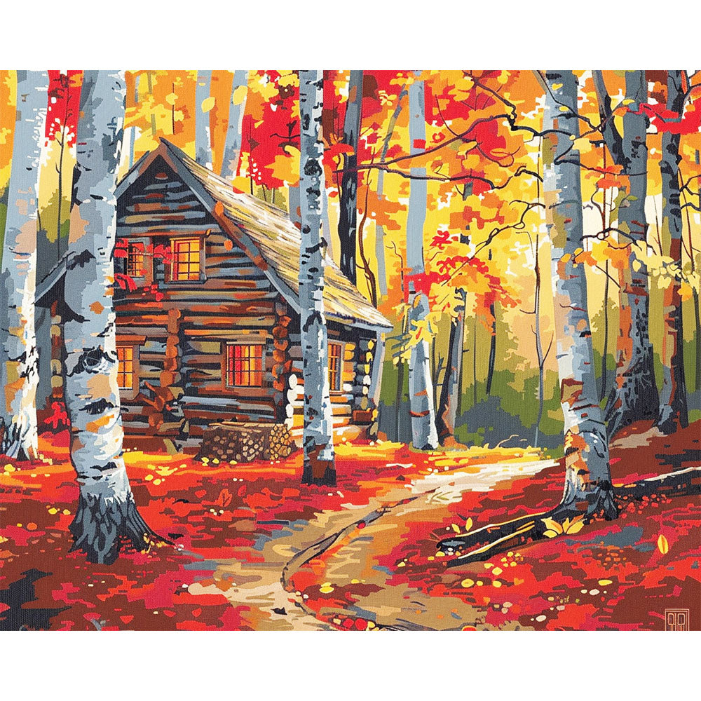Cozy Autumn Retreat - Paint by Numbers Kit