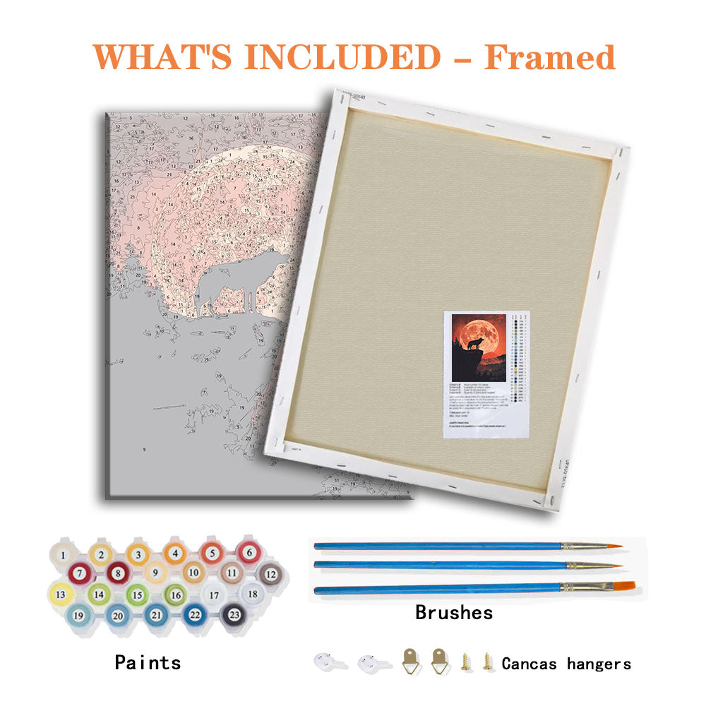 Crimson Howl - Paint by Numbers Kit