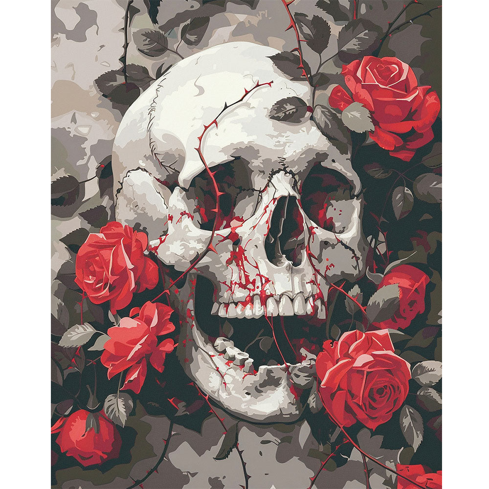Crimson Thorns - Paint by Numbers Kit