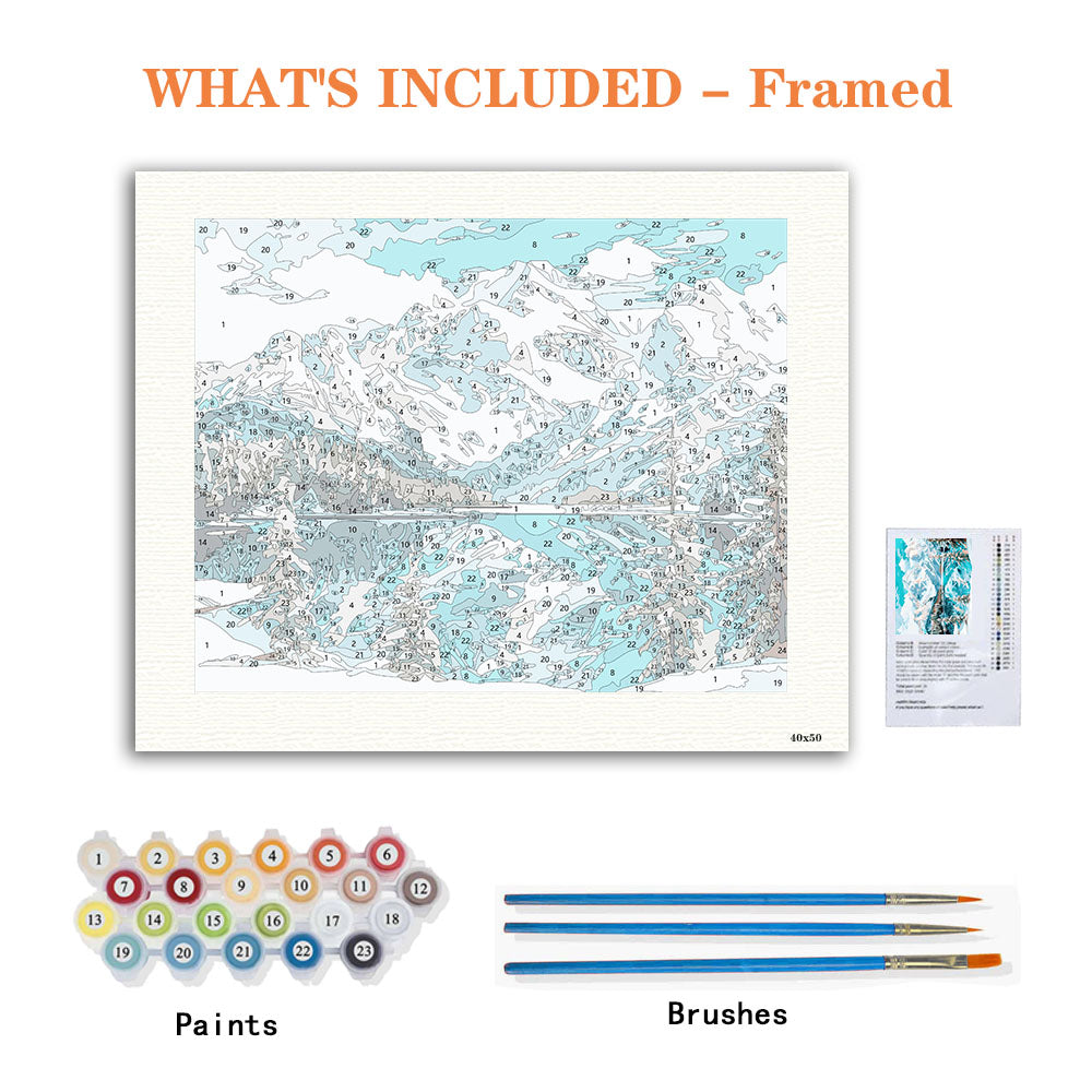 Crystal Mountain Serenity - Paint by Numbers Kit