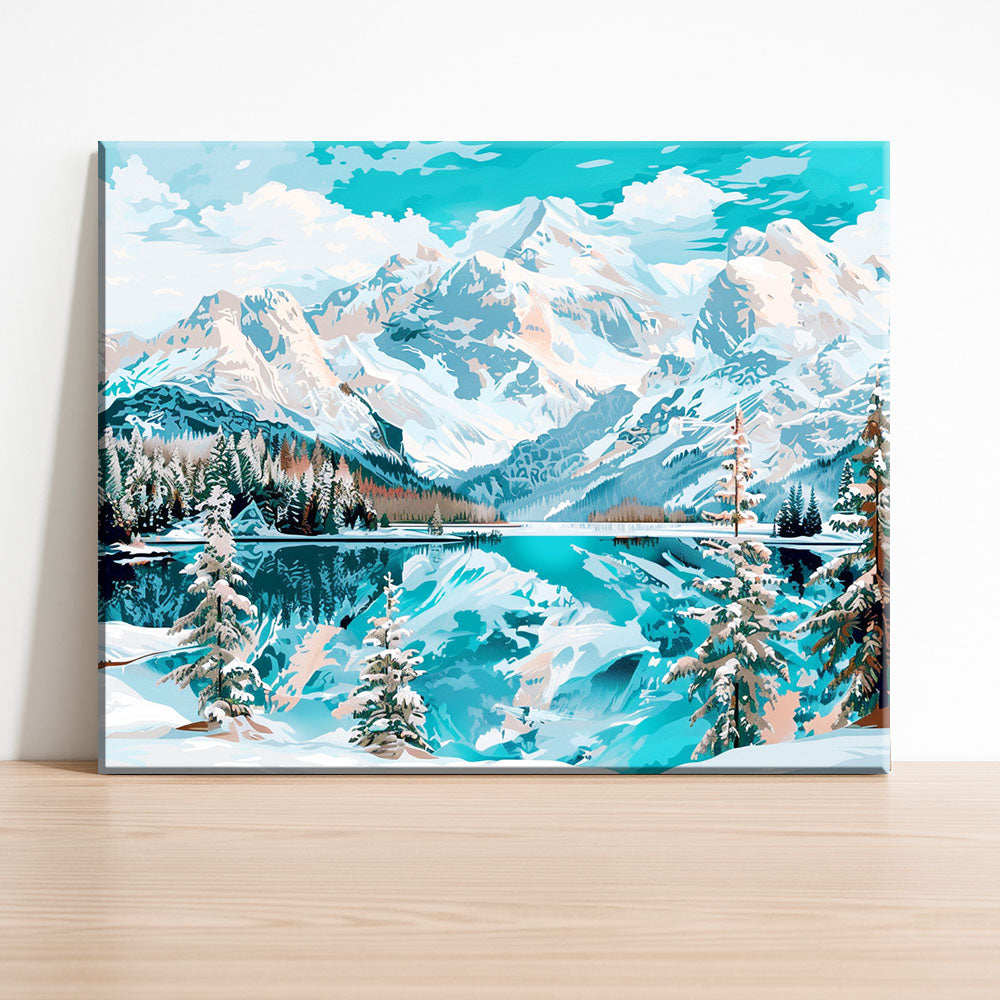 Crystal Mountain Serenity - Paint by Numbers Kit