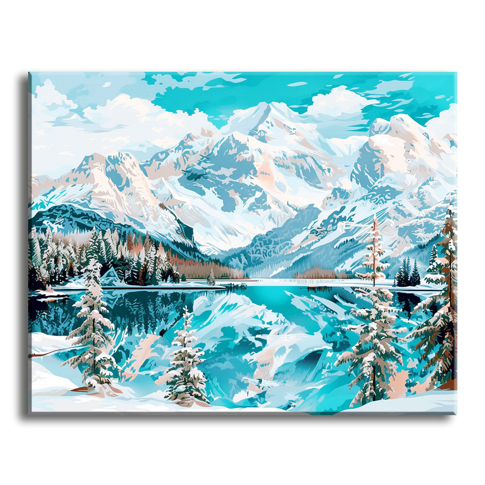 Crystal Mountain Serenity - Paint by Numbers Kit