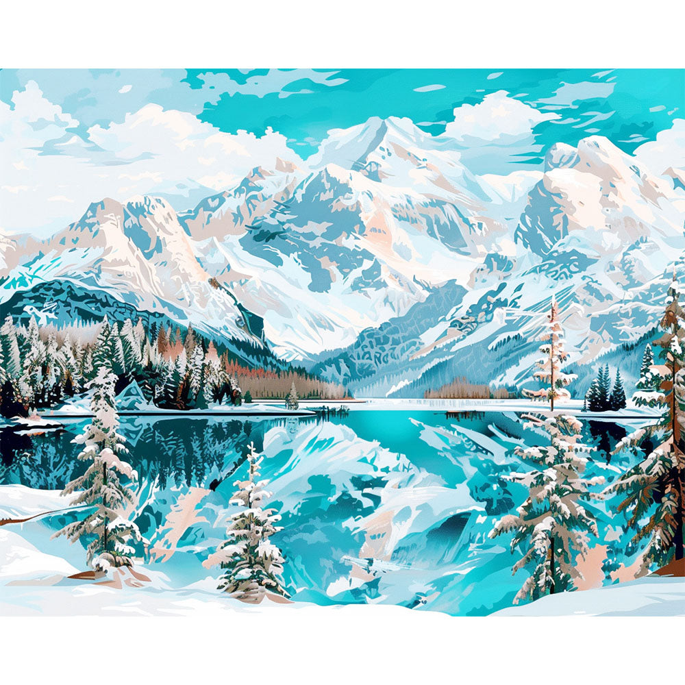 Crystal Mountain Serenity - Paint by Numbers Kit