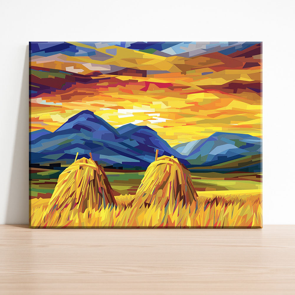 Cubist Haystacks - Paint by Numbers Kit