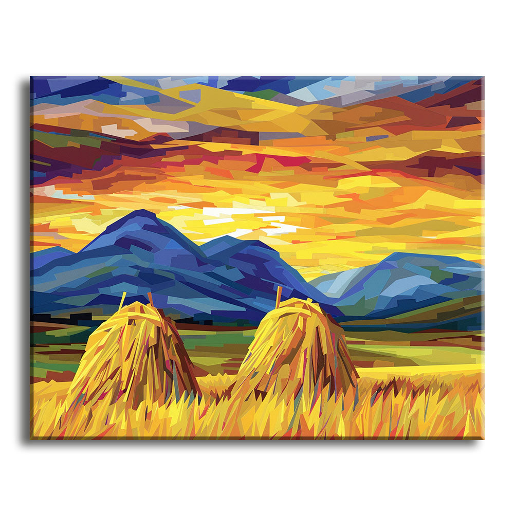 Cubist Haystacks - Paint by Numbers Kit