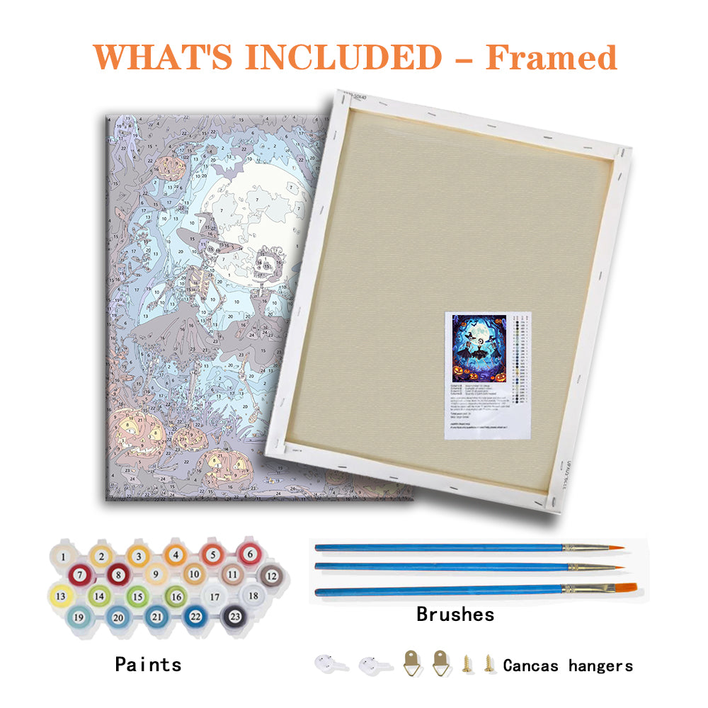 Dancing Skeletons Ball – Halloween Paint by Numbers Kit