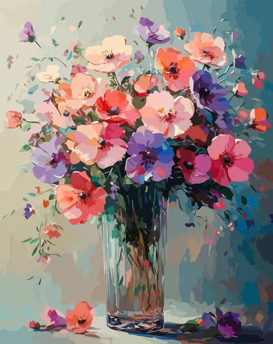 The Magic of Flowers in a Vase - Paint by Numbers