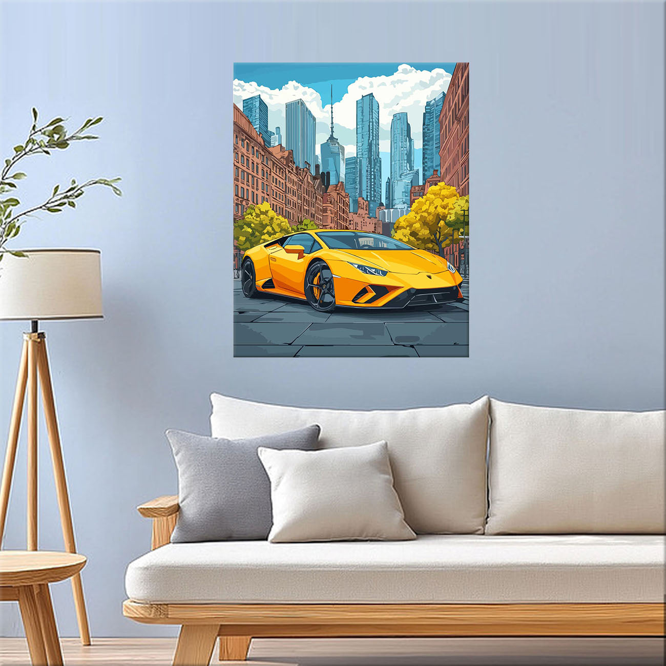 The Orange Passion in the City - Paint by Numbers