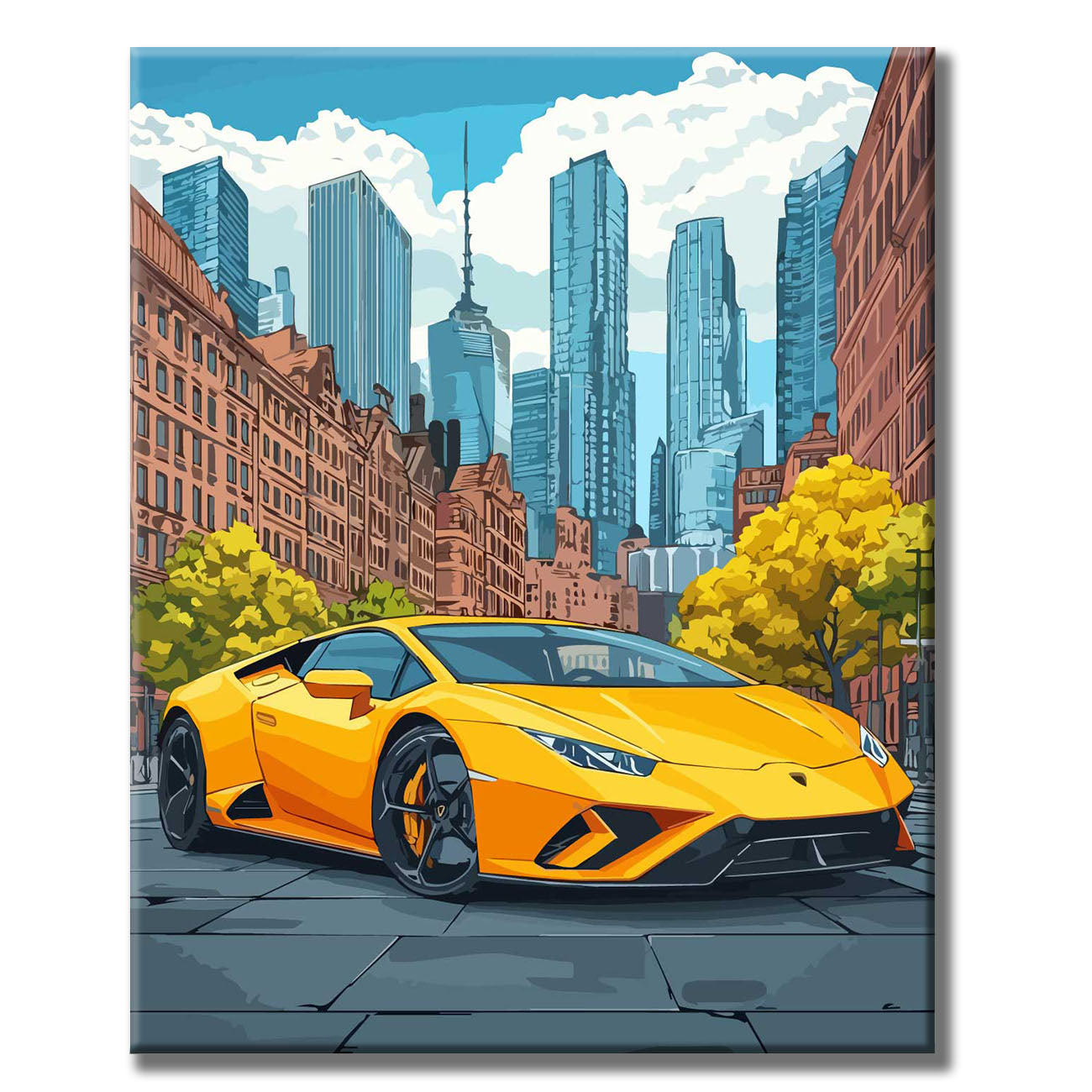 The Orange Passion in the City - Paint by Numbers