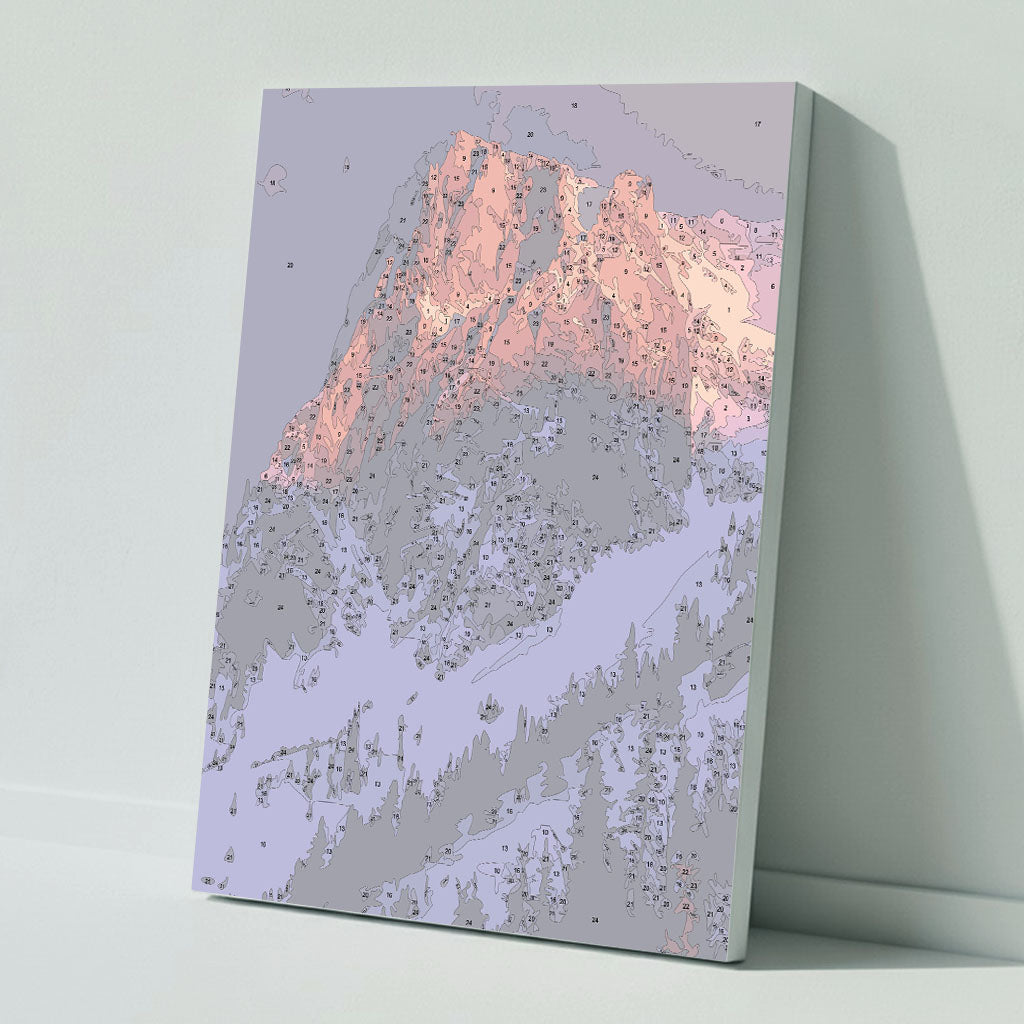 Dramatic mountain pass in the evening light - Paint by numbers