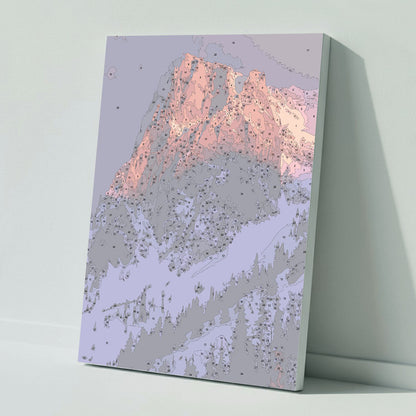 Dramatic mountain pass in the evening light - Paint by numbers