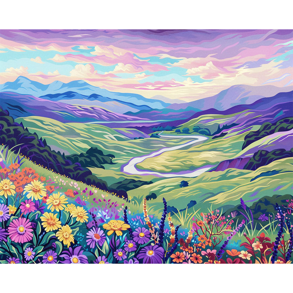 Dreamy Valley Bloom - Paint by Numbers Kit