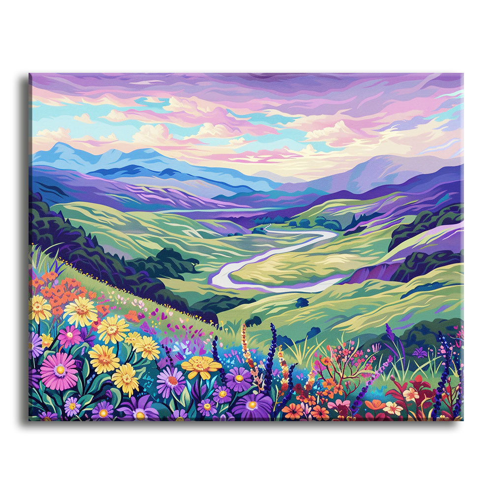 Dreamy Valley Bloom - Paint by Numbers Kit
