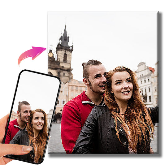 Individual photo art print set – paint by numbers with your own picture