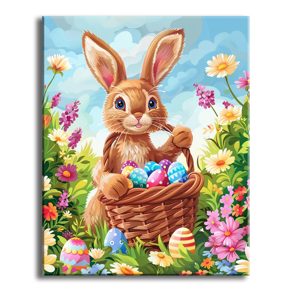 Easter Bunny Bliss – Paint by Numbers Kit