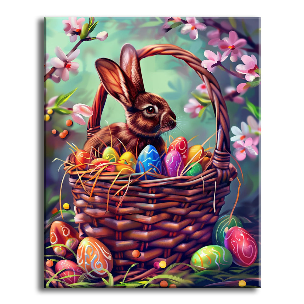 Easter Bunny & Eggs – Paint by Numbers Kit