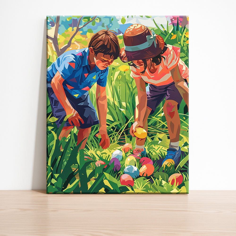 Easter Egg Hunt Adventure – Paint by Numbers Kit