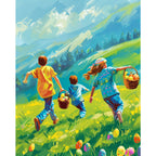 Easter Egg Hunt Joy – Paint by Numbers Kit