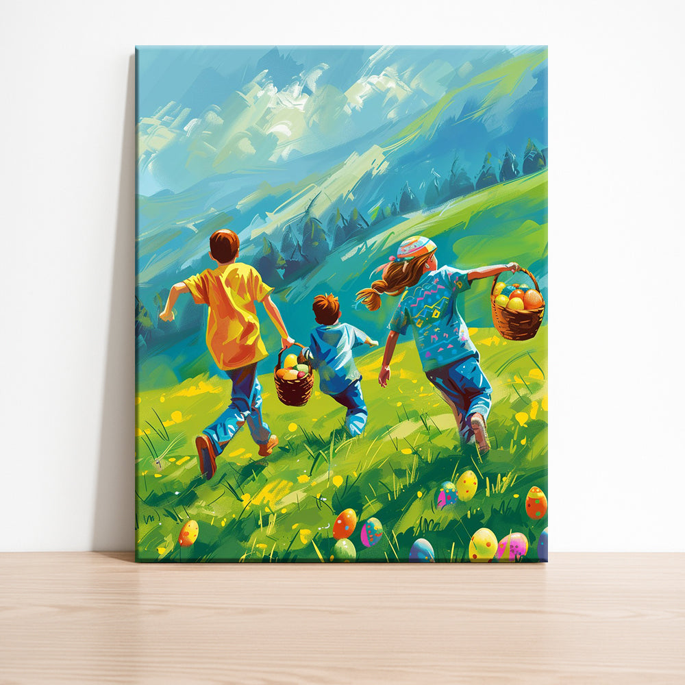 Easter Egg Hunt Joy – Paint by Numbers Kit