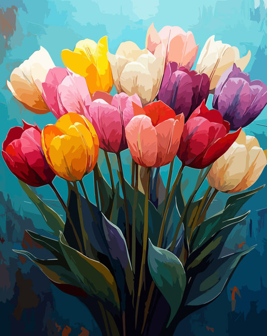 Colorful Spring Blossom - Paint by Numbers