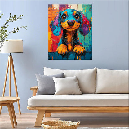 Colorful mutt - paint by numbers
