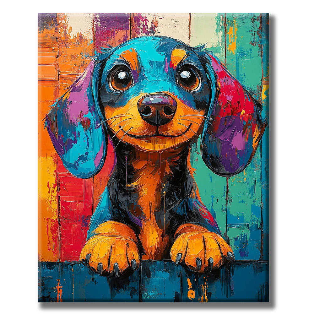 Colorful mutt - paint by numbers