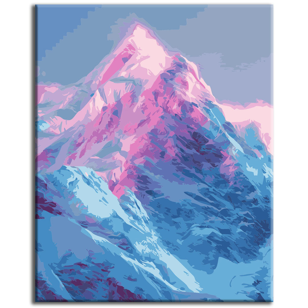 Color explosion on the mountain range - Paint by numbers