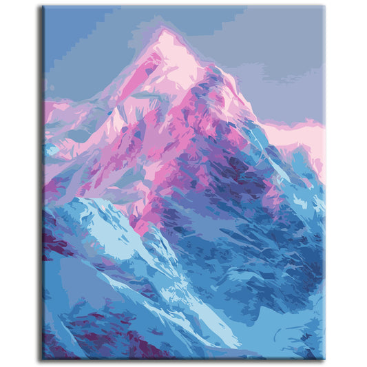 Color explosion on the mountain range - Paint by numbers
