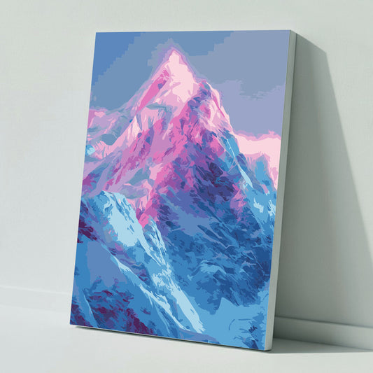 Color explosion on the mountain range - Paint by numbers