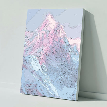 Color explosion on the mountain range - Paint by numbers