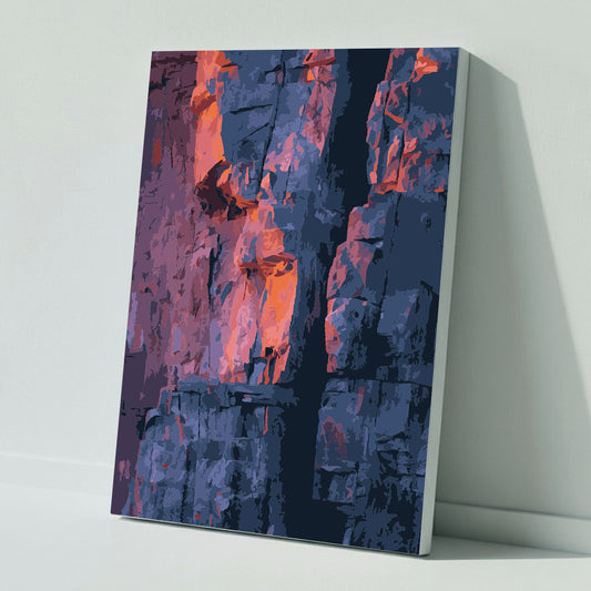 Rock formations in the twilight - Paint by numbers