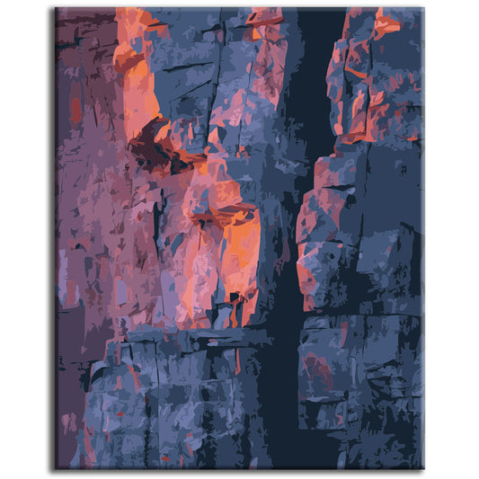 Rock formations in the twilight - Paint by numbers
