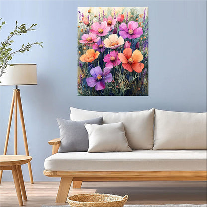 Summer meadow of colorful joy - paint by numbers