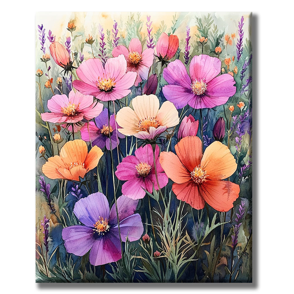 Summer meadow of colorful joy - paint by numbers