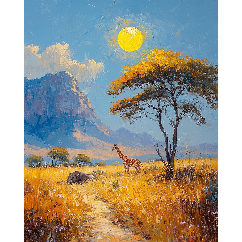 Peaceful wilderness under the evening sun1- Paint by numbers