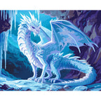 Frost Dragon's Lair - Paint by Numbers Kit