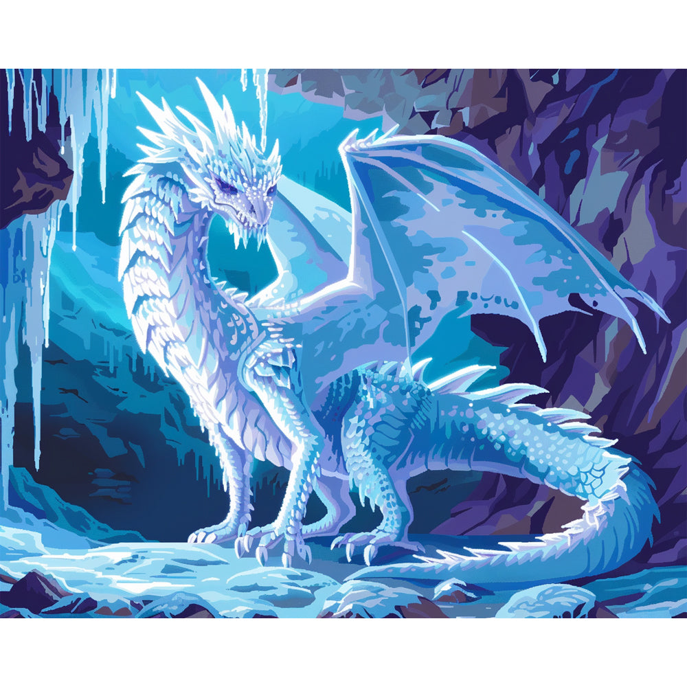 Frost Dragon's Lair - Paint by Numbers Kit