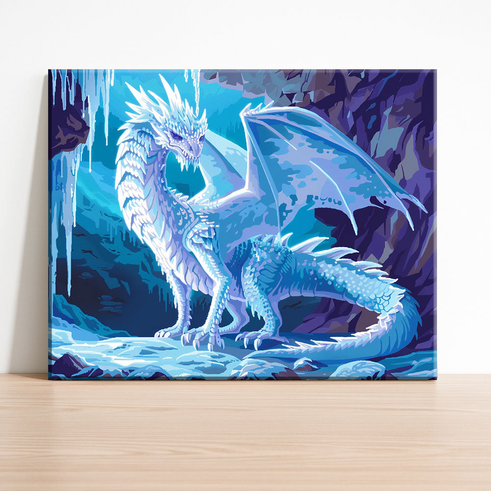 Frost Dragon's Lair - Paint by Numbers Kit