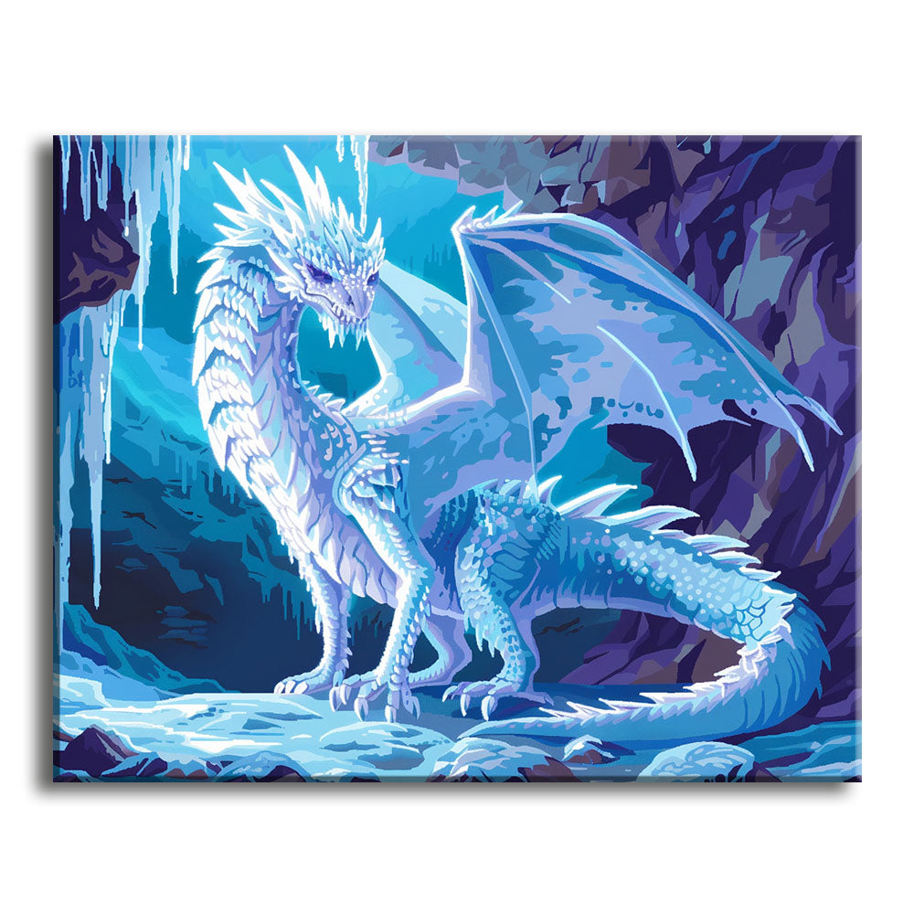 Frost Dragon's Lair - Paint by Numbers Kit