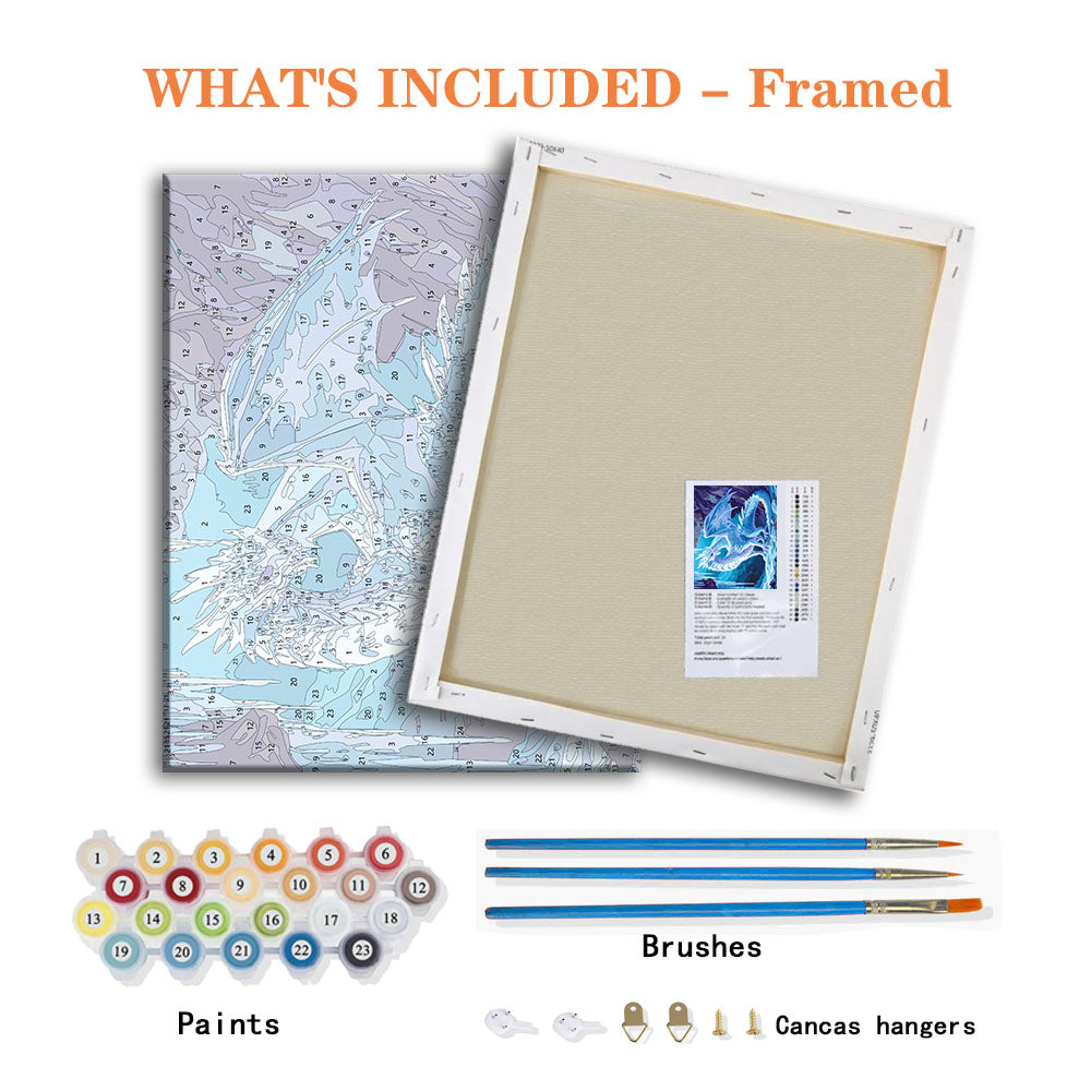 Frost Dragon's Lair - Paint by Numbers Kit
