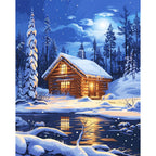 Frostlight Cabin - Paint by Numbers Kit
