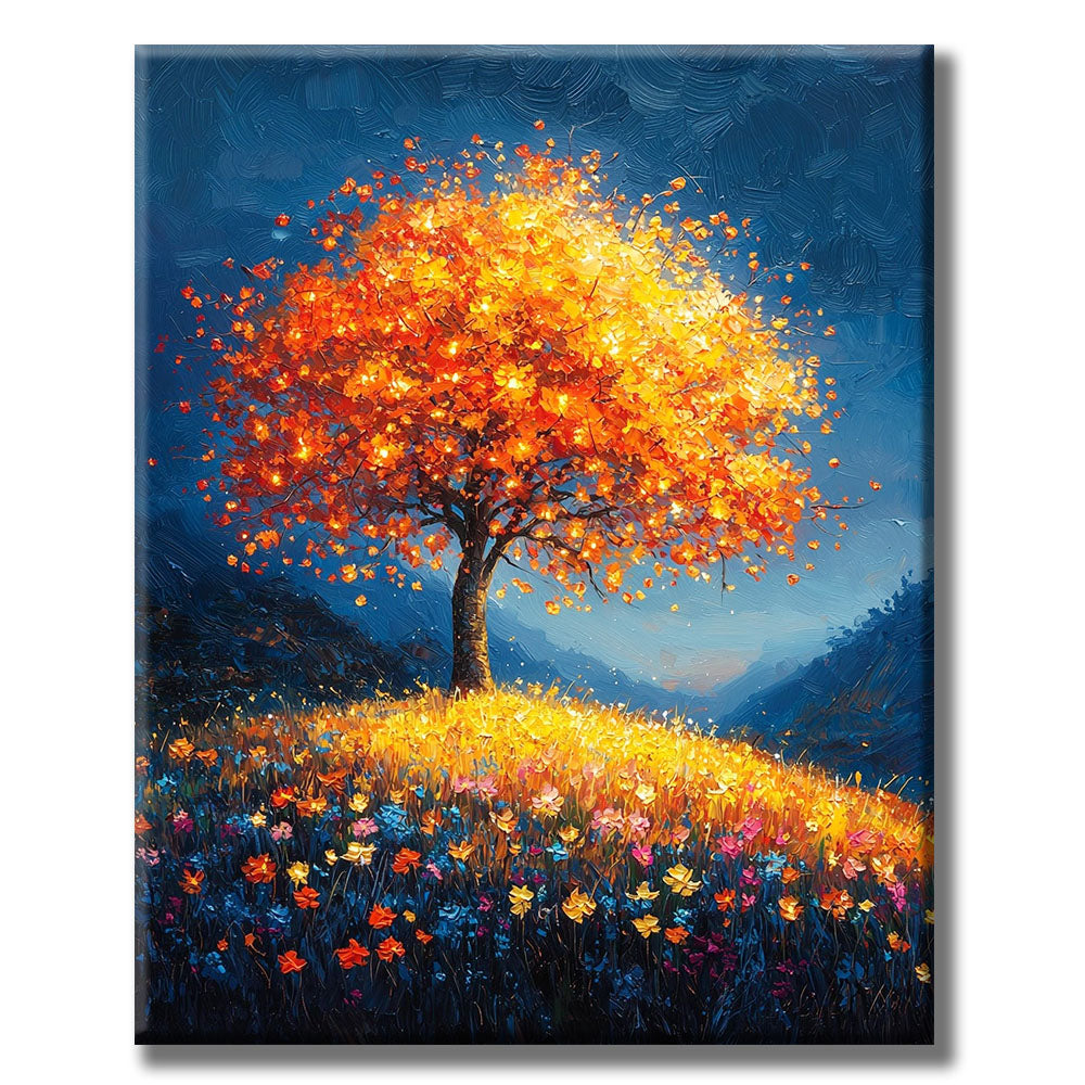 Sparkling Dreams Under the Night Sky - Paint by Numbers