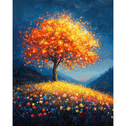 Sparkling Dreams Under the Night Sky - Paint by Numbers