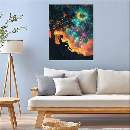 Dreamlike mountain world in the light - paint by numbers