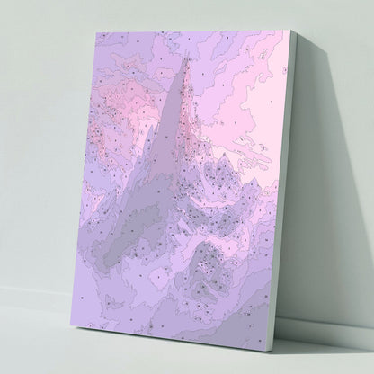 Mysterious Peaks in Violet - Paint by Numbers
