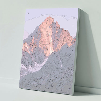 Glowing Peaks at Dusk - Paint by Numbers