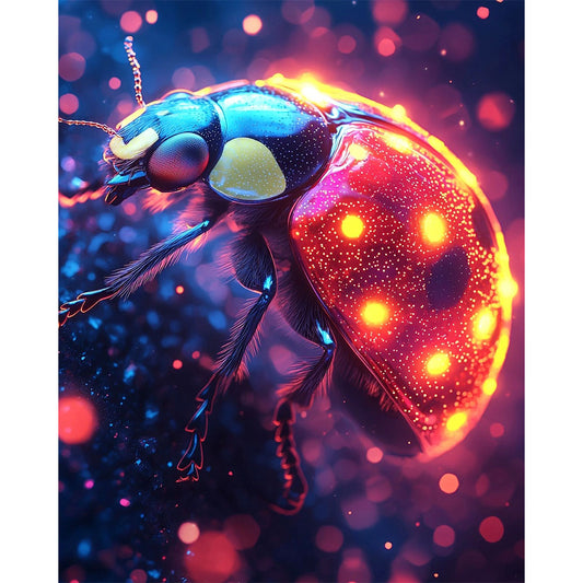 Glowing Beetle - Paint by Numbers