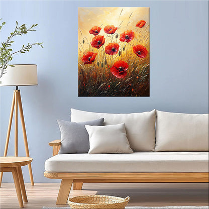 Golden Poppy Fields - Paint by Numbers