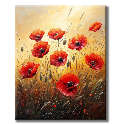 Golden Poppy Fields - Paint by Numbers