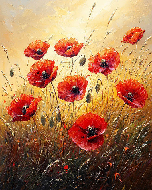 Summer meadow of colorful joy - paint by numbers
